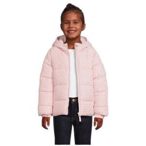 NWT Girls Pink Puffer Winter Jacket Hooded Size XXL 18 Warm Ski Hooded Fast Ship